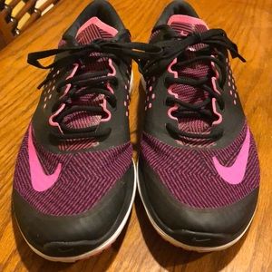 Women’s Black and Pink Nike’s